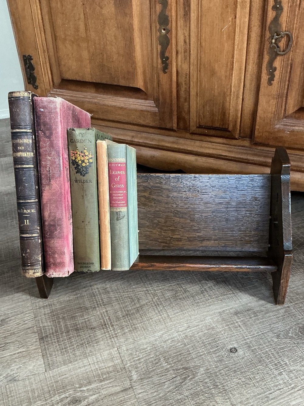 Wall-Mounted Display Shelf in Dark Brown Wooden Finish - Unbranded